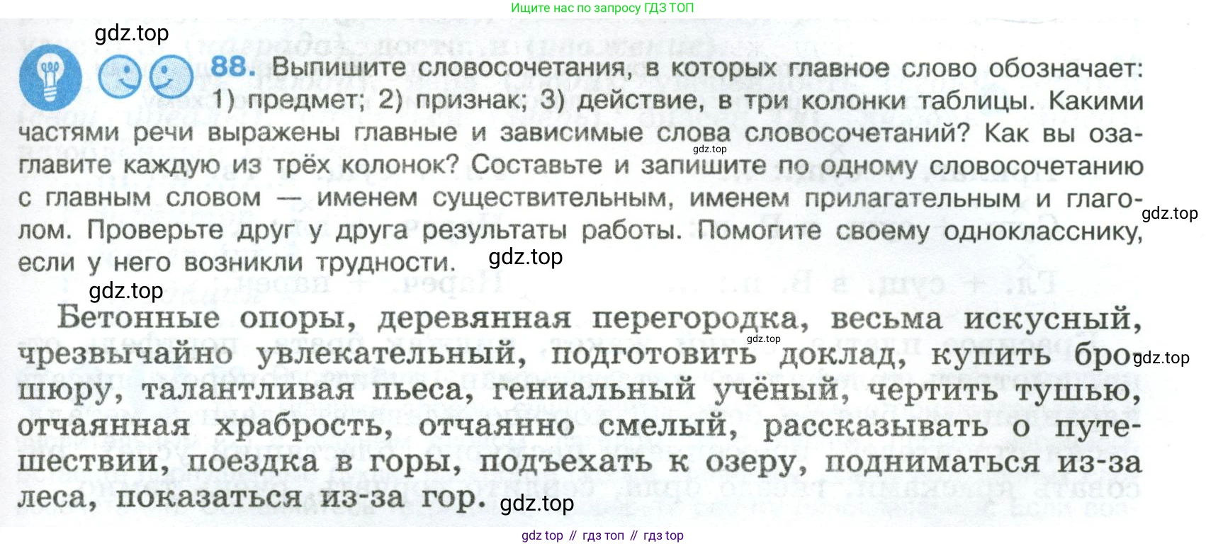 Русский язык, 8 класс Учебник, авторы: Бархударов Степан Григорьевич, Крючков Сергей Ефимович, Максимов Леонард Юрьевич, Чешко Лев Антонович, Николина Наталия Анатольевна, Мишина Клара Ивановна, Текучева Ирина Викторовна, Курцева Зоя Ивановна, Комиссарова Людмила Юрьевна, издательство Просвещение, Москва, 2023, зелёного цвета, страница 47, номер 88, Условие 2023