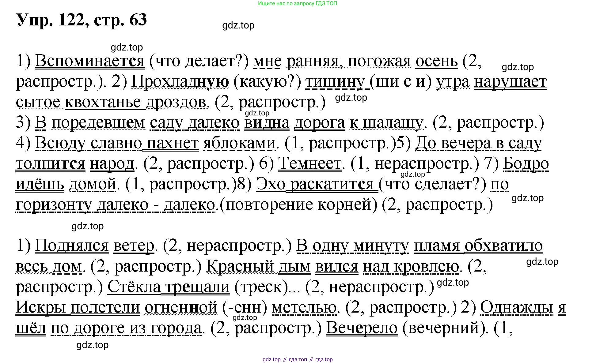 Русский язык, 8 класс Учебник, авторы: Бархударов Степан Григорьевич, Крючков Сергей Ефимович, Максимов Леонард Юрьевич, Чешко Лев Антонович, Николина Наталия Анатольевна, Мишина Клара Ивановна, Текучева Ирина Викторовна, Курцева Зоя Ивановна, Комиссарова Людмила Юрьевна, издательство Просвещение, Москва, 2023, зелёного цвета, страница 63, номер 122, Решение 1 (2023-2027)