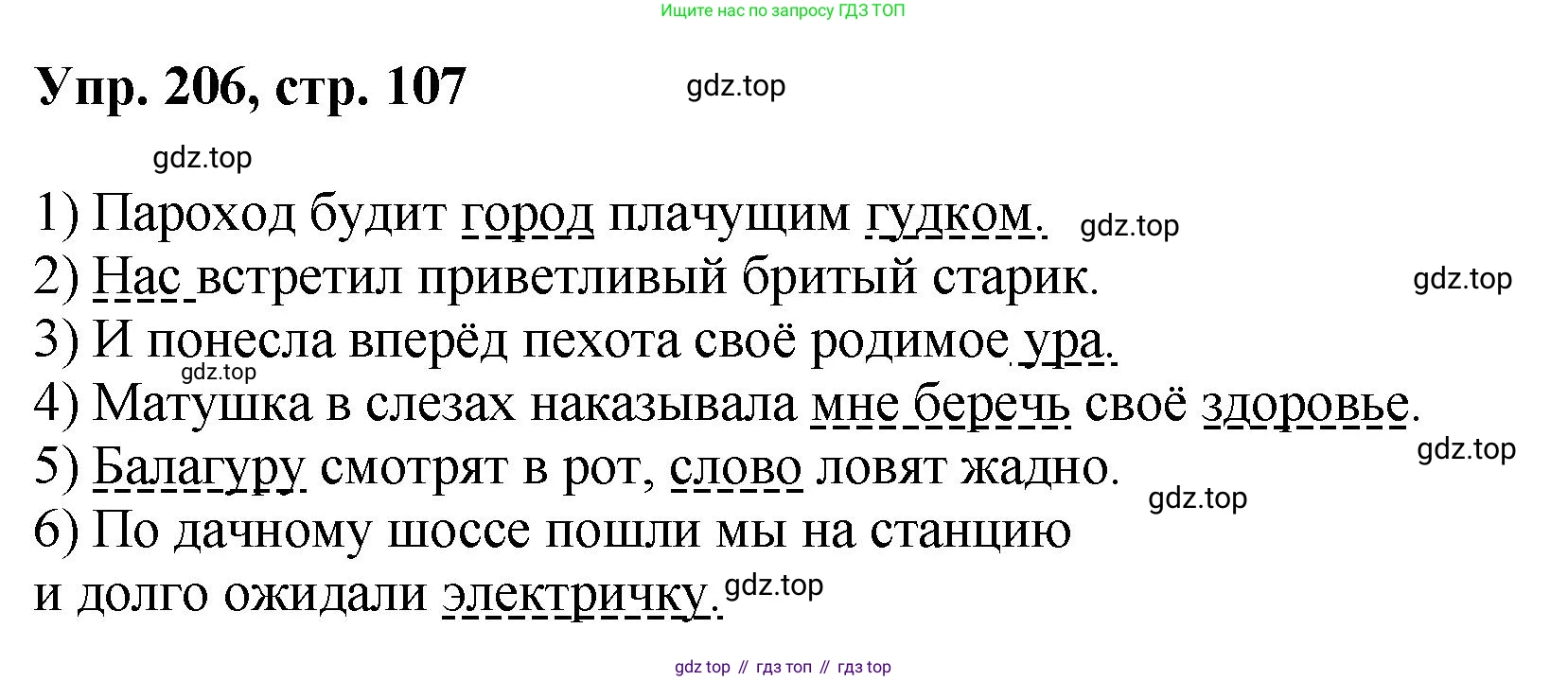 Русский язык, 8 класс Учебник, авторы: Бархударов Степан Григорьевич, Крючков Сергей Ефимович, Максимов Леонард Юрьевич, Чешко Лев Антонович, Николина Наталия Анатольевна, Мишина Клара Ивановна, Текучева Ирина Викторовна, Курцева Зоя Ивановна, Комиссарова Людмила Юрьевна, издательство Просвещение, Москва, 2023, зелёного цвета, страница 107, номер 206, Решение 1 (2023-2027)