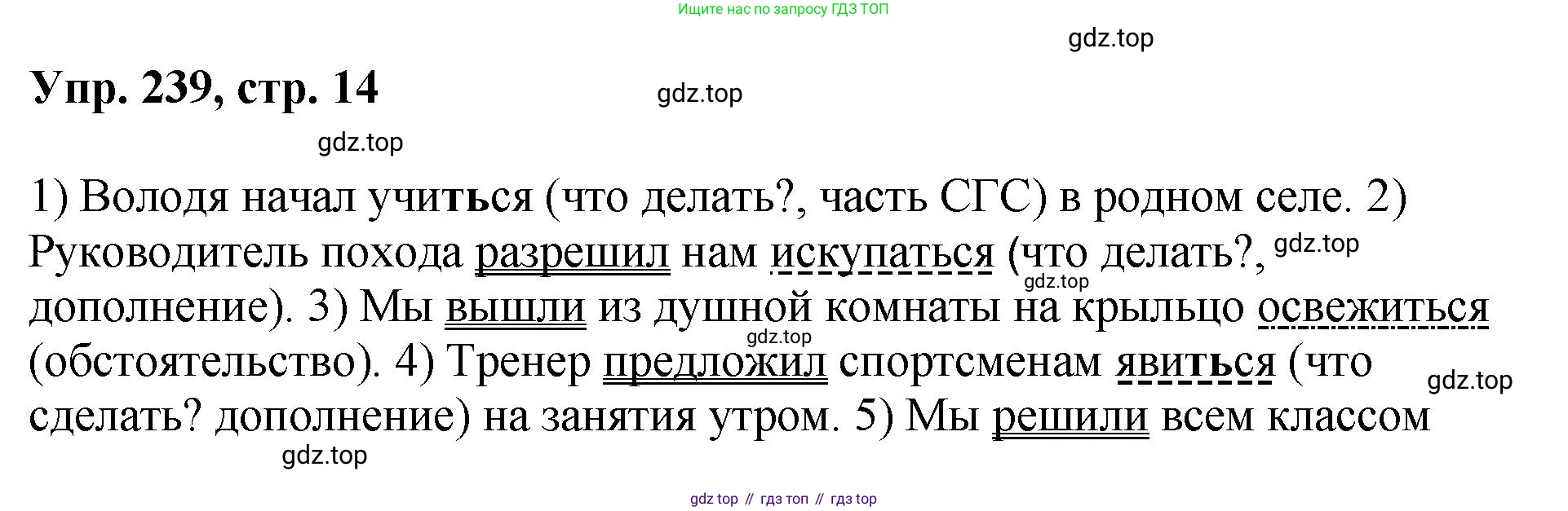 Русский язык, 8 класс Учебник, авторы: Бархударов Степан Григорьевич, Крючков Сергей Ефимович, Максимов Леонард Юрьевич, Чешко Лев Антонович, Николина Наталия Анатольевна, Мишина Клара Ивановна, Текучева Ирина Викторовна, Курцева Зоя Ивановна, Комиссарова Людмила Юрьевна, издательство Просвещение, Москва, 2023, зелёного цвета, страница 121, номер 239, Решение 1 (2023-2027)