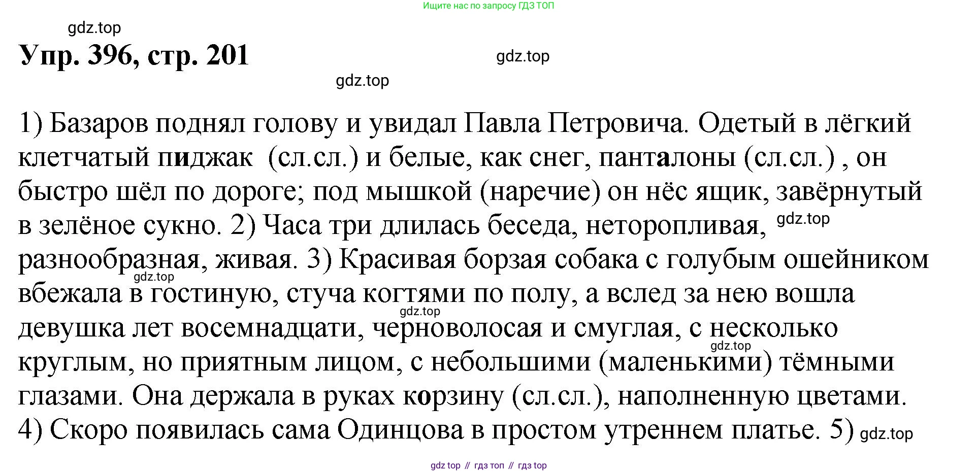 Русский язык, 8 класс Учебник, авторы: Бархударов Степан Григорьевич, Крючков Сергей Ефимович, Максимов Леонард Юрьевич, Чешко Лев Антонович, Николина Наталия Анатольевна, Мишина Клара Ивановна, Текучева Ирина Викторовна, Курцева Зоя Ивановна, Комиссарова Людмила Юрьевна, издательство Просвещение, Москва, 2023, зелёного цвета, страница 201, номер 396, Решение 1 (2023-2027)