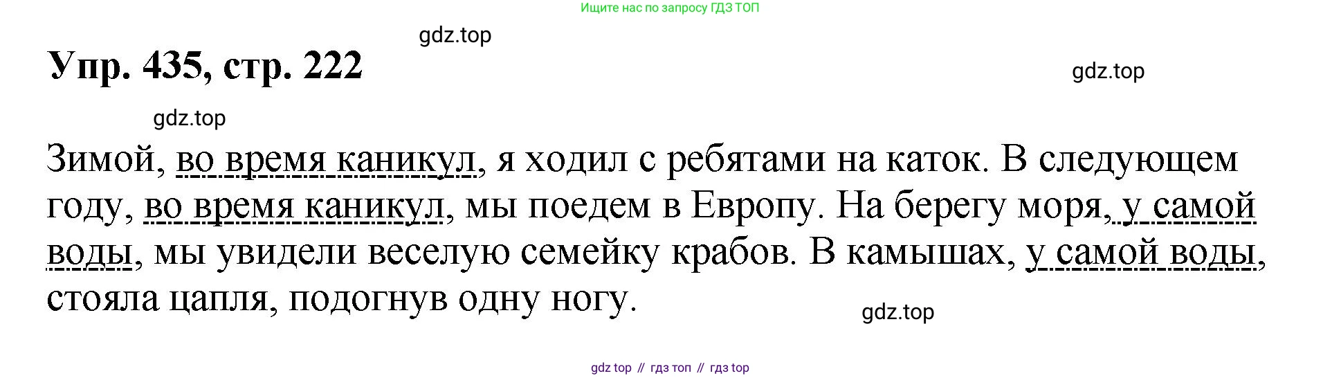 Русский язык, 8 класс Учебник, авторы: Бархударов Степан Григорьевич, Крючков Сергей Ефимович, Максимов Леонард Юрьевич, Чешко Лев Антонович, Николина Наталия Анатольевна, Мишина Клара Ивановна, Текучева Ирина Викторовна, Курцева Зоя Ивановна, Комиссарова Людмила Юрьевна, издательство Просвещение, Москва, 2023, зелёного цвета, страница 222, номер 435, Решение 1 (2023-2027)