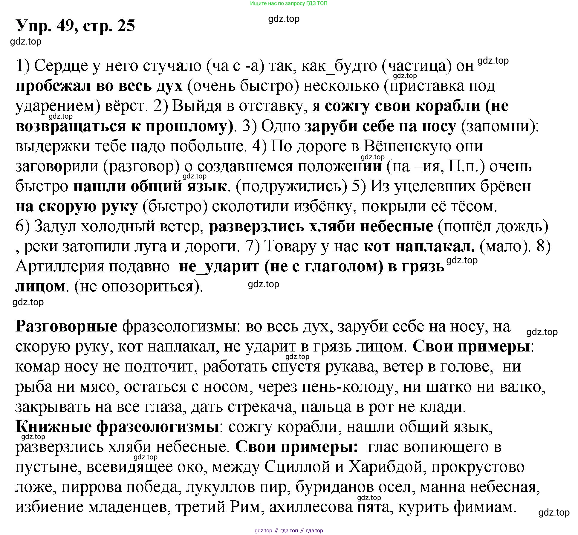 Русский язык, 8 класс Учебник, авторы: Бархударов Степан Григорьевич, Крючков Сергей Ефимович, Максимов Леонард Юрьевич, Чешко Лев Антонович, Николина Наталия Анатольевна, Мишина Клара Ивановна, Текучева Ирина Викторовна, Курцева Зоя Ивановна, Комиссарова Людмила Юрьевна, издательство Просвещение, Москва, 2023, зелёного цвета, страница 25, номер 49, Решение 1 (2023-2027)