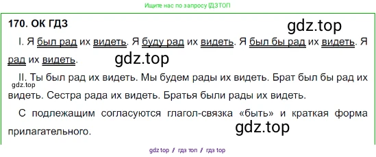 Русский язык, 8 класс Учебник, авторы: Бархударов Степан Григорьевич, Крючков Сергей Ефимович, Максимов Леонард Юрьевич, Чешко Лев Антонович, Николина Наталия Анатольевна, Мишина Клара Ивановна, Текучева Ирина Викторовна, Курцева Зоя Ивановна, Комиссарова Людмила Юрьевна, издательство Просвещение, Москва, 2023, зелёного цвета, страница 89, номер 170, Решение 3 (2023-2027)
