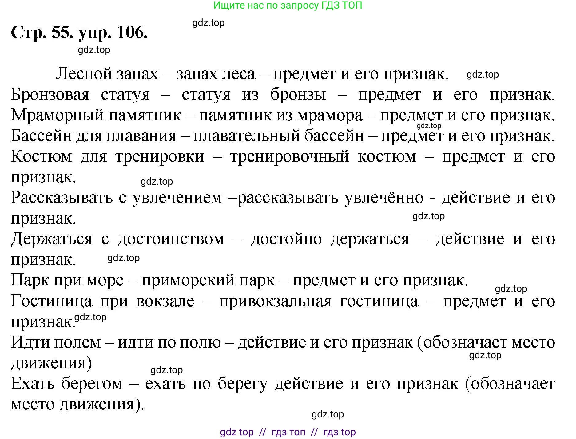 Русский язык, 8 класс Учебник, авторы: Бархударов Степан Григорьевич, Крючков Сергей Ефимович, Максимов Леонард Юрьевич, Чешко Лев Антонович, Николина Наталия Анатольевна, Мишина Клара Ивановна, Текучева Ирина Викторовна, Курцева Зоя Ивановна, Комиссарова Людмила Юрьевна, издательство Просвещение, Москва, 2023, зелёного цвета, страница 55, номер 106, Решение 1 (2024-2027)