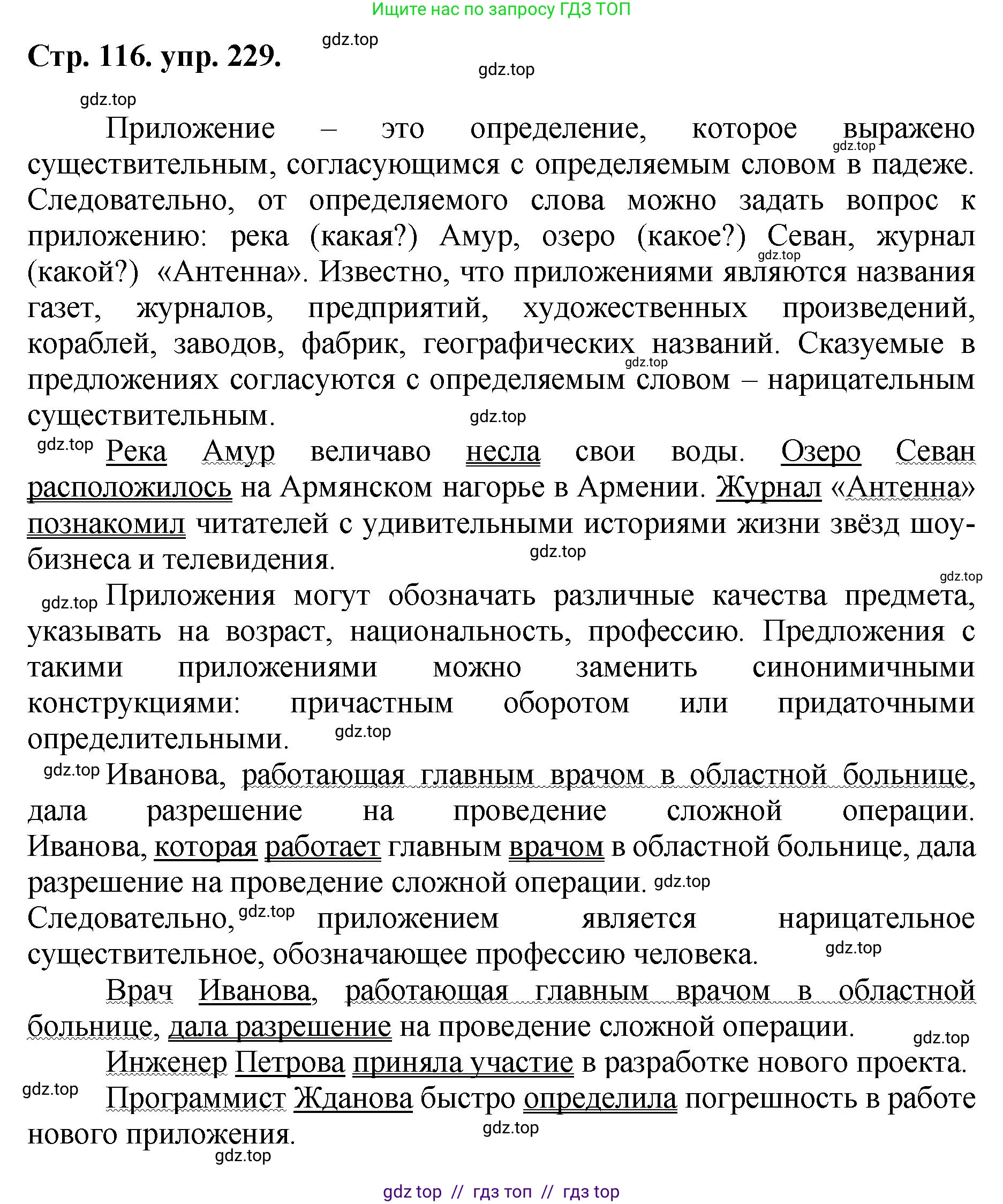 Русский язык, 8 класс Учебник, авторы: Бархударов Степан Григорьевич, Крючков Сергей Ефимович, Максимов Леонард Юрьевич, Чешко Лев Антонович, Николина Наталия Анатольевна, Мишина Клара Ивановна, Текучева Ирина Викторовна, Курцева Зоя Ивановна, Комиссарова Людмила Юрьевна, издательство Просвещение, Москва, 2023, зелёного цвета, страница 116, номер 229, Решение 1 (2024-2027)