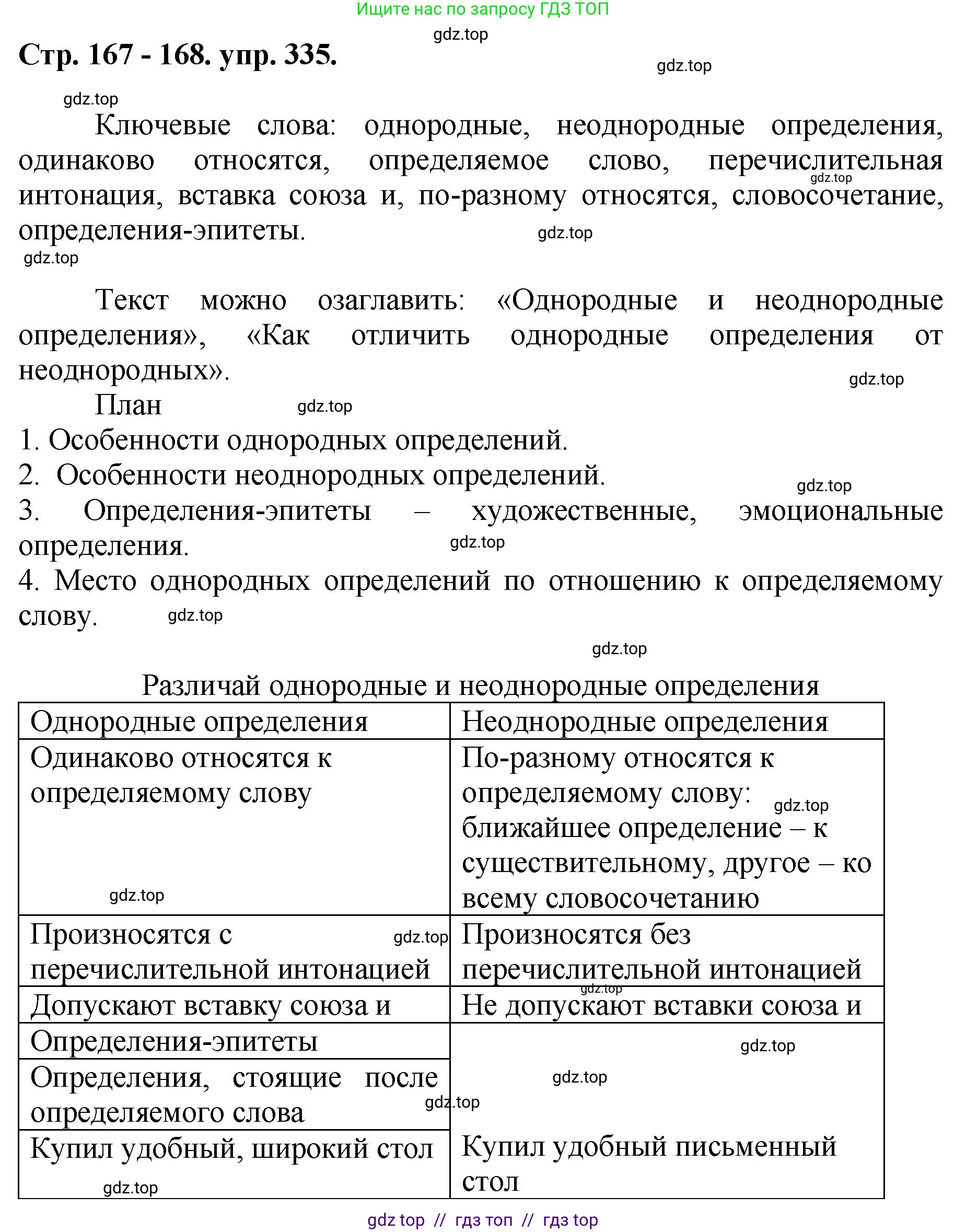 Русский язык, 8 класс Учебник, авторы: Бархударов Степан Григорьевич, Крючков Сергей Ефимович, Максимов Леонард Юрьевич, Чешко Лев Антонович, Николина Наталия Анатольевна, Мишина Клара Ивановна, Текучева Ирина Викторовна, Курцева Зоя Ивановна, Комиссарова Людмила Юрьевна, издательство Просвещение, Москва, 2023, зелёного цвета, страница 167, номер 335, Решение 1 (2024-2027)