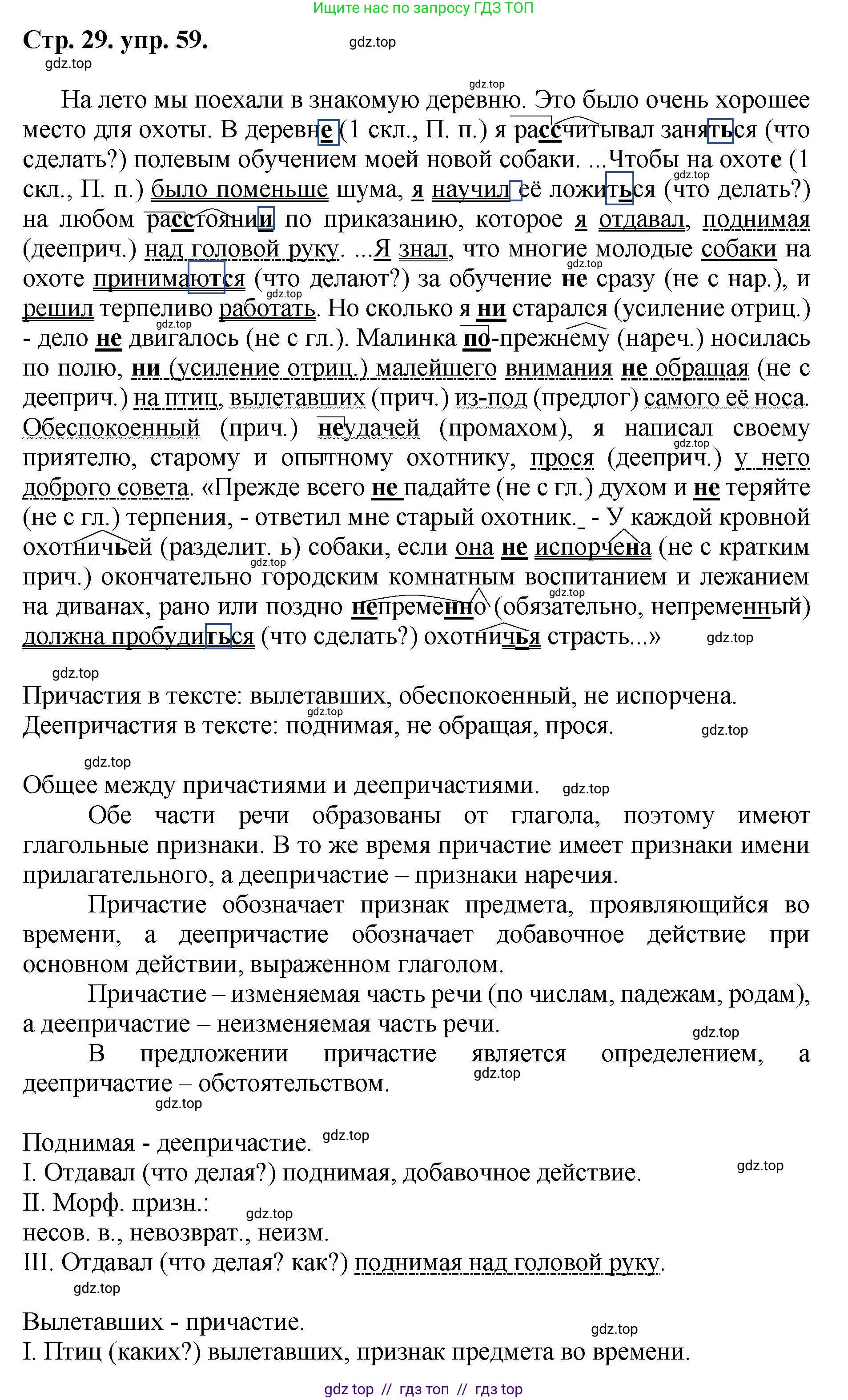 Русский язык, 8 класс Учебник, авторы: Бархударов Степан Григорьевич, Крючков Сергей Ефимович, Максимов Леонард Юрьевич, Чешко Лев Антонович, Николина Наталия Анатольевна, Мишина Клара Ивановна, Текучева Ирина Викторовна, Курцева Зоя Ивановна, Комиссарова Людмила Юрьевна, издательство Просвещение, Москва, 2023, зелёного цвета, страница 29, номер 59, Решение 1 (2024-2027)