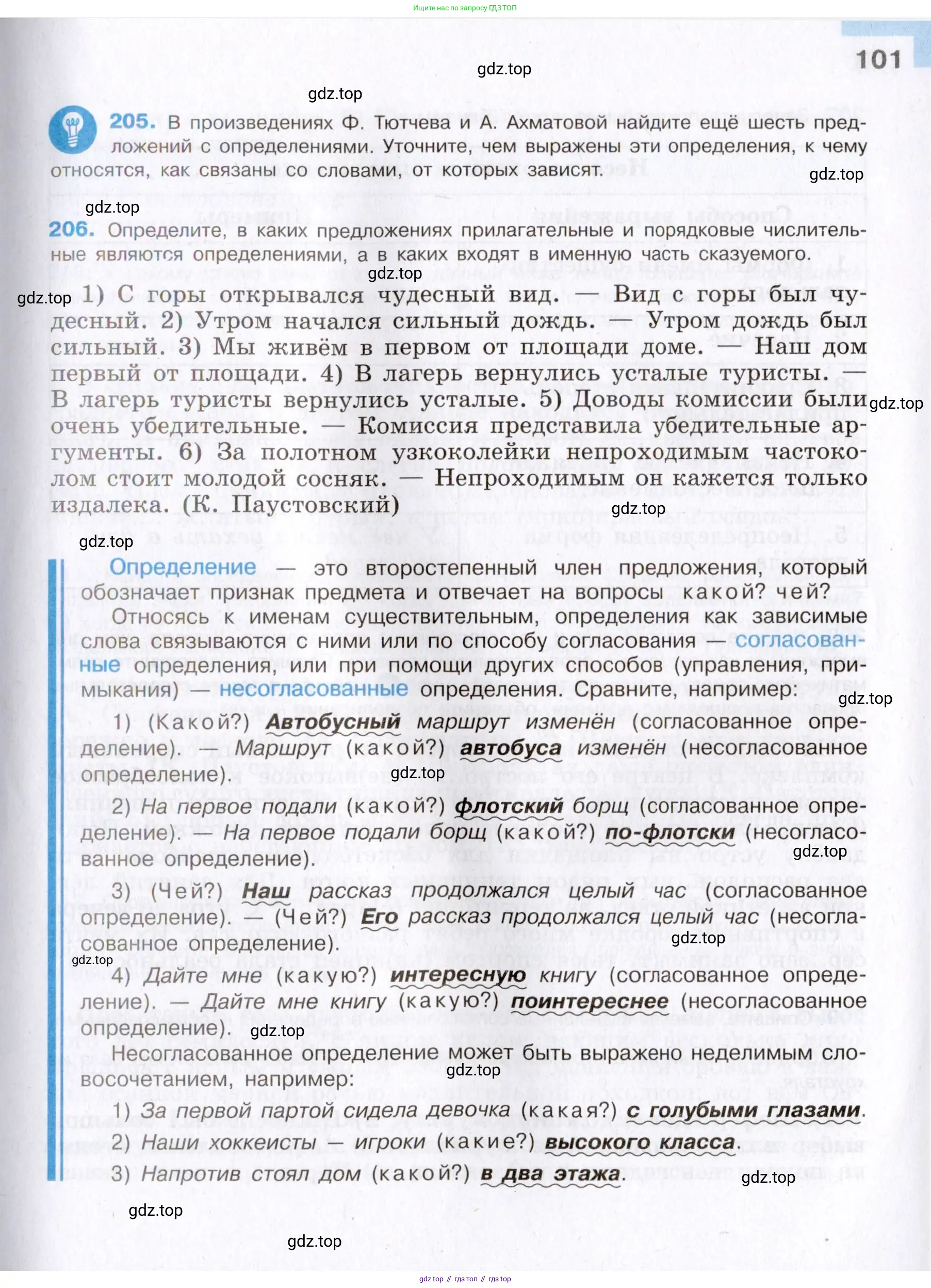 Русский язык, 8 класс Учебник, авторы: Бархударов Степан Григорьевич, Крючков Сергей Ефимович, Максимов Леонард Юрьевич, Чешко Лев Антонович, Николина Наталия Анатольевна, Мишина Клара Ивановна, Текучева Ирина Викторовна, Курцева Зоя Ивановна, Комиссарова Людмила Юрьевна, издательство Просвещение, Москва, 2023, зелёного цвета, страница 101