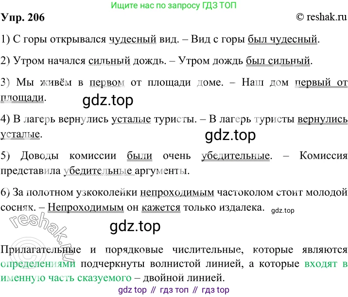 Русский язык, 8 класс Учебник, авторы: Бархударов Степан Григорьевич, Крючков Сергей Ефимович, Максимов Леонард Юрьевич, Чешко Лев Антонович, Николина Наталия Анатольевна, Мишина Клара Ивановна, Текучева Ирина Викторовна, Курцева Зоя Ивановна, Комиссарова Людмила Юрьевна, издательство Просвещение, Москва, 2023, зелёного цвета, страница 107, номер 206, Решение 2 (2019-2022)