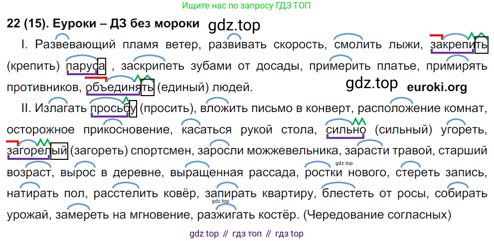 Русский язык, 8 класс Учебник, авторы: Бархударов Степан Григорьевич, Крючков Сергей Ефимович, Максимов Леонард Юрьевич, Чешко Лев Антонович, Николина Наталия Анатольевна, Мишина Клара Ивановна, Текучева Ирина Викторовна, Курцева Зоя Ивановна, Комиссарова Людмила Юрьевна, издательство Просвещение, Москва, 2023, зелёного цвета, страница 15, номер 22, Решение 3 (2019-2022)