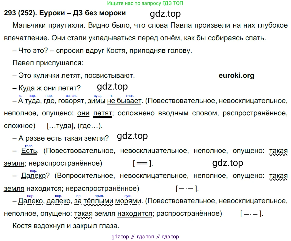 Русский язык, 8 класс Учебник, авторы: Бархударов Степан Григорьевич, Крючков Сергей Ефимович, Максимов Леонард Юрьевич, Чешко Лев Антонович, Николина Наталия Анатольевна, Мишина Клара Ивановна, Текучева Ирина Викторовна, Курцева Зоя Ивановна, Комиссарова Людмила Юрьевна, издательство Просвещение, Москва, 2023, зелёного цвета, страница 147, номер 293, Решение 3 (2019-2022)