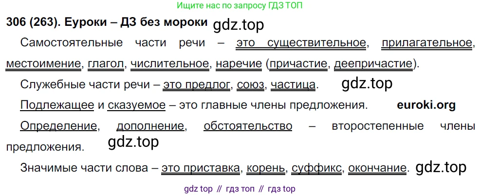 Русский язык, 8 класс Учебник, авторы: Бархударов Степан Григорьевич, Крючков Сергей Ефимович, Максимов Леонард Юрьевич, Чешко Лев Антонович, Николина Наталия Анатольевна, Мишина Клара Ивановна, Текучева Ирина Викторовна, Курцева Зоя Ивановна, Комиссарова Людмила Юрьевна, издательство Просвещение, Москва, 2023, зелёного цвета, страница 152, номер 306, Решение 3 (2019-2022)