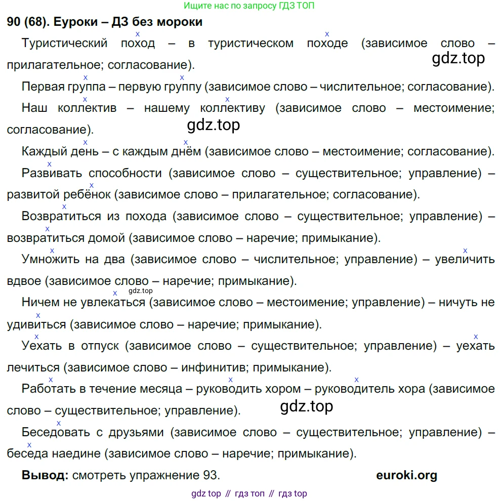 Русский язык, 8 класс Учебник, авторы: Бархударов Степан Григорьевич, Крючков Сергей Ефимович, Максимов Леонард Юрьевич, Чешко Лев Антонович, Николина Наталия Анатольевна, Мишина Клара Ивановна, Текучева Ирина Викторовна, Курцева Зоя Ивановна, Комиссарова Людмила Юрьевна, издательство Просвещение, Москва, 2023, зелёного цвета, страница 48, номер 90, Решение 3 (2019-2022)
