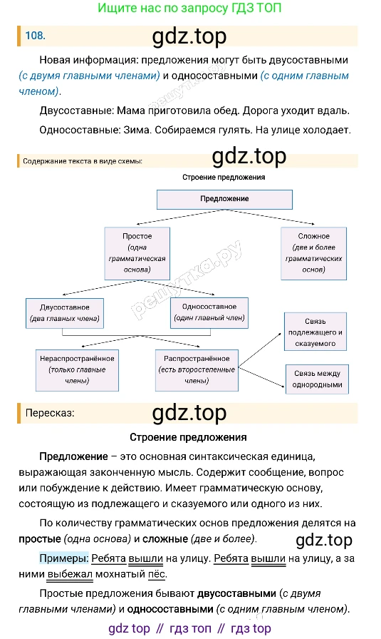 Русский язык, 8 класс Учебник, авторы: Бархударов Степан Григорьевич, Крючков Сергей Ефимович, Максимов Леонард Юрьевич, Чешко Лев Антонович, Николина Наталия Анатольевна, Мишина Клара Ивановна, Текучева Ирина Викторовна, Курцева Зоя Ивановна, Комиссарова Людмила Юрьевна, издательство Просвещение, Москва, 2023, зелёного цвета, страница 56, номер 108, Решение 4 (2019-2022)