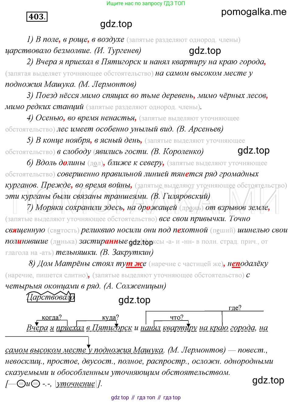 Русский язык, 8 класс Учебник, авторы: Бархударов Степан Григорьевич, Крючков Сергей Ефимович, Максимов Леонард Юрьевич, Чешко Лев Антонович, Николина Наталия Анатольевна, Мишина Клара Ивановна, Текучева Ирина Викторовна, Курцева Зоя Ивановна, Комиссарова Людмила Юрьевна, издательство Просвещение, Москва, 2023, зелёного цвета, страница 204, номер 403, Решение 5 (2019-2022)