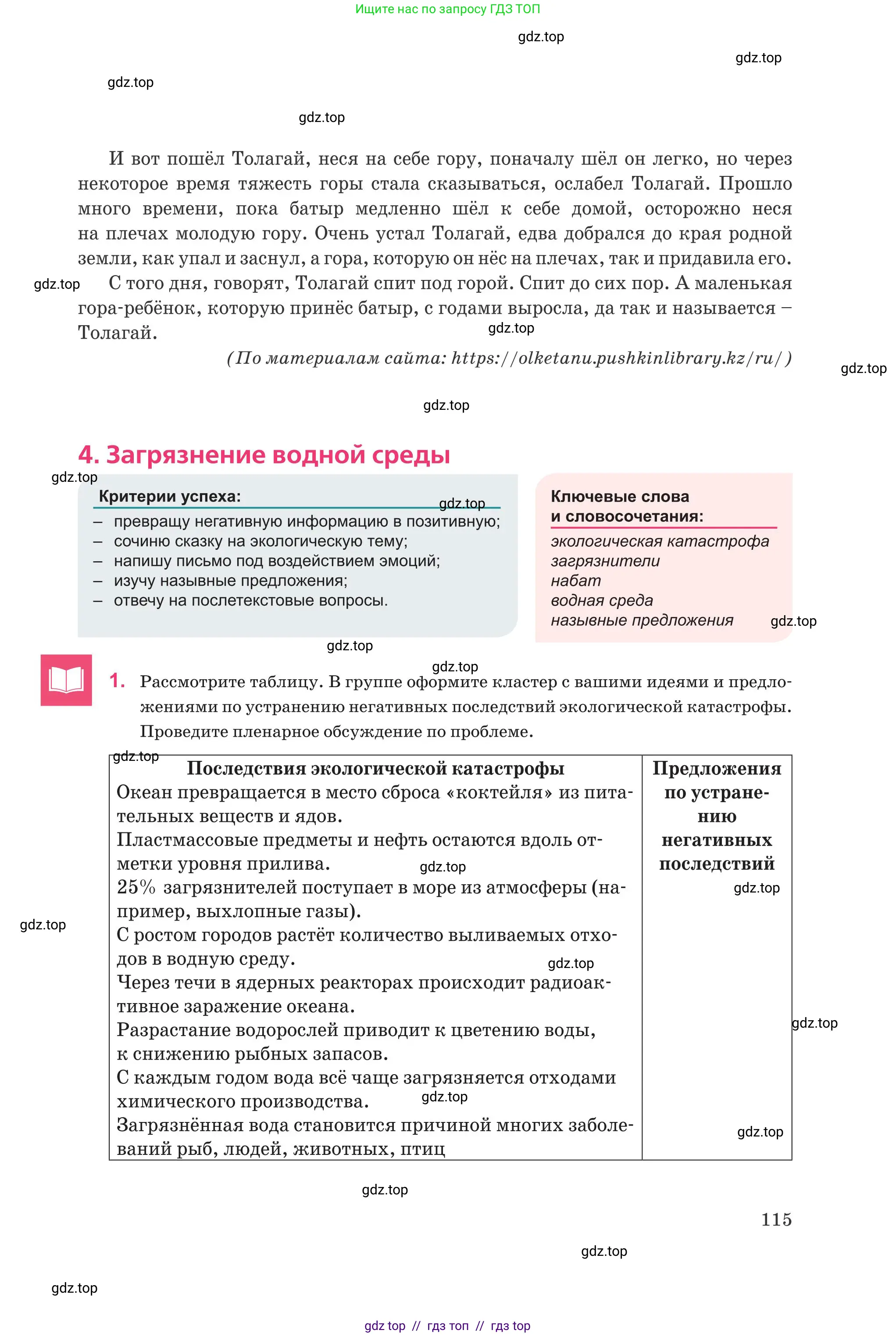 Русский язык, 8 класс Учебник, авторы: Капенова Жанарсын Жуматовна, Валова Мария Валерьевна, Мирошникова Наталья Владимировна, издательство Арман-ПВ, Астана, 2018, страница 115