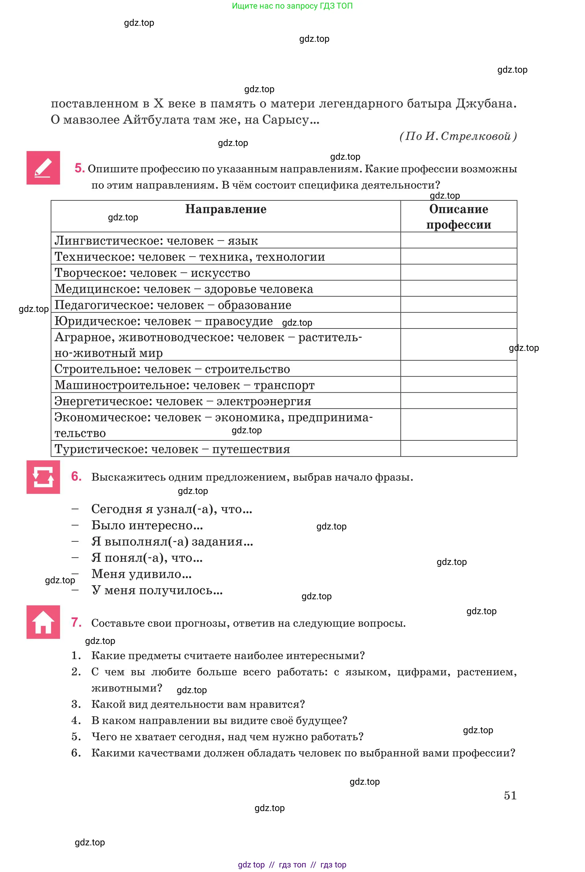 Русский язык, 8 класс Учебник, авторы: Капенова Жанарсын Жуматовна, Валова Мария Валерьевна, Мирошникова Наталья Владимировна, издательство Арман-ПВ, Астана, 2018, страница 51