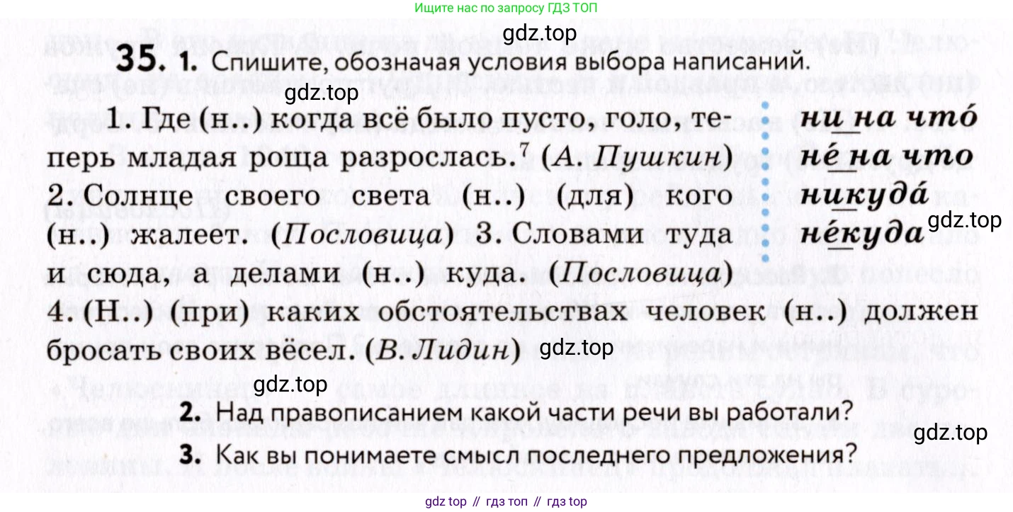 ГДЗ Русский язык, 8 класс Учебник, авторы: Пичугов Юрий Степанович, Еремеева Ангелина Павловна, Купалова Александра Юльевна, Леденёва В В, Лидман-Орлова Галина Кузьминична, Молодцова Светлана Николаевна, Пахнова Т М, Пименова Светлана Николаевна, Талалаева Л Ф, Фоминых Б И, издательство Просвещение, Москва, 2021, белого цвета, страница 22, номер 35, Условие