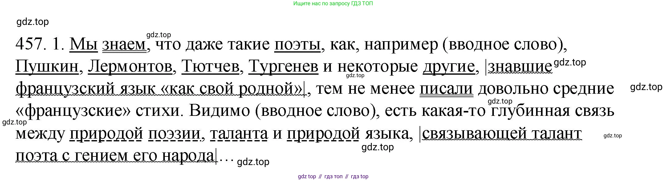 ГДЗ Русский язык, 8 класс Учебник, авторы: Пичугов Юрий Степанович, Еремеева Ангелина Павловна, Купалова Александра Юльевна, Леденёва В В, Лидман-Орлова Галина Кузьминична, Молодцова Светлана Николаевна, Пахнова Т М, Пименова Светлана Николаевна, Талалаева Л Ф, Фоминых Б И, издательство Просвещение, Москва, 2021, белого цвета, страница 208, номер 457, Решение 1
