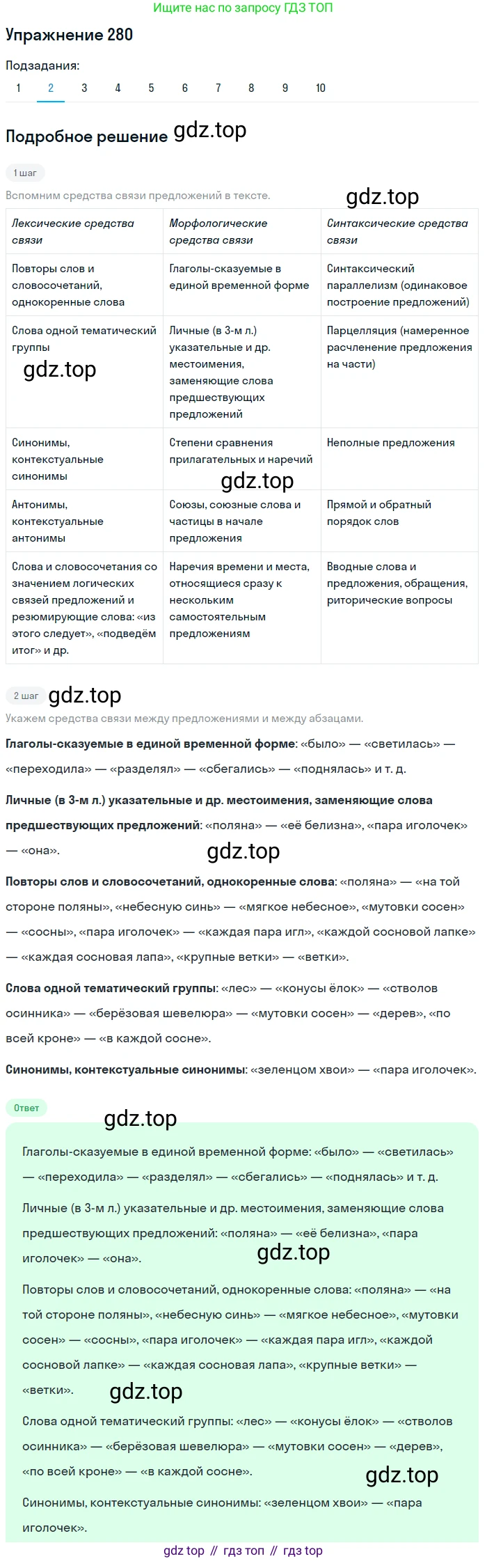 ГДЗ Русский язык, 8 класс Учебник, авторы: Пичугов Юрий Степанович, Еремеева Ангелина Павловна, Купалова Александра Юльевна, Леденёва В В, Лидман-Орлова Галина Кузьминична, Молодцова Светлана Николаевна, Пахнова Т М, Пименова Светлана Николаевна, Талалаева Л Ф, Фоминых Б И, издательство Просвещение, Москва, 2021, белого цвета, страница 133, номер 280, Решение 2 (продолжение 8)