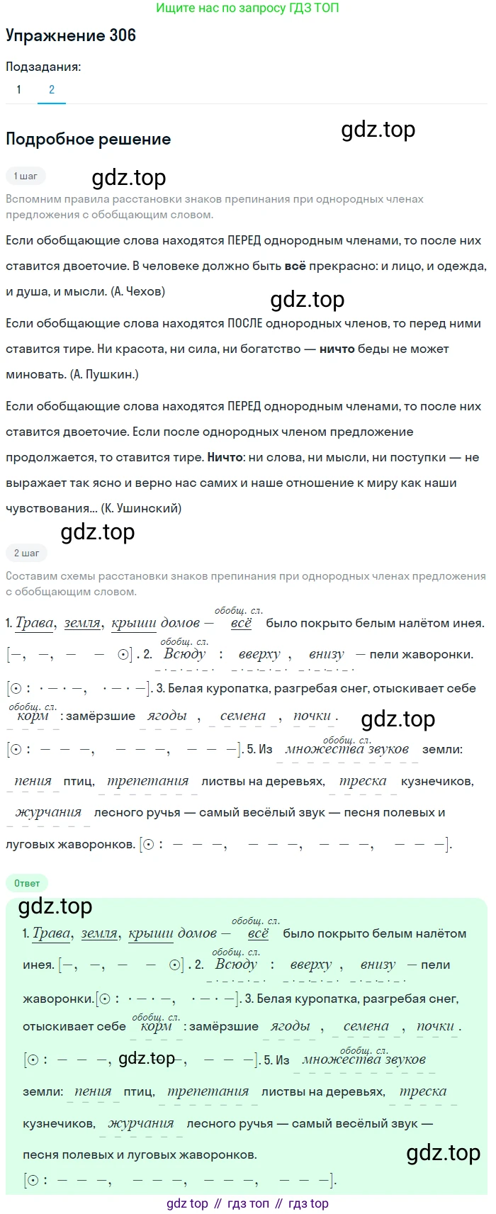 ГДЗ Русский язык, 8 класс Учебник, авторы: Пичугов Юрий Степанович, Еремеева Ангелина Павловна, Купалова Александра Юльевна, Леденёва В В, Лидман-Орлова Галина Кузьминична, Молодцова Светлана Николаевна, Пахнова Т М, Пименова Светлана Николаевна, Талалаева Л Ф, Фоминых Б И, издательство Просвещение, Москва, 2021, белого цвета, страница 143, номер 306, Решение 2 (продолжение 2)