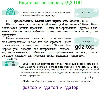 Русский язык, 8 класс Учебник, авторы: Сабитова Зинаида Какбаевна, Скляренко Ксения Сергеевна, издательство Мектеп, Алматы, 2018, страница 131, номер 205, Условия