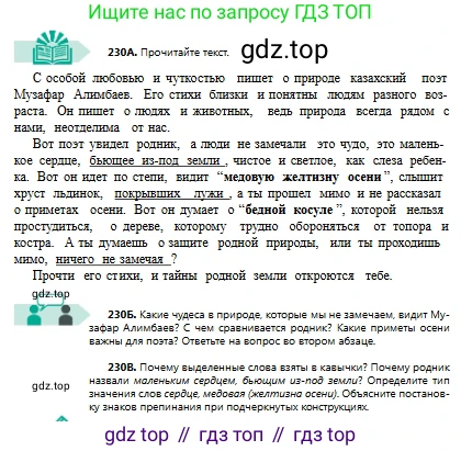 Русский язык, 8 класс Учебник, авторы: Сабитова Зинаида Какбаевна, Скляренко Ксения Сергеевна, издательство Мектеп, Алматы, 2018, страница 147, номер 230, Условия