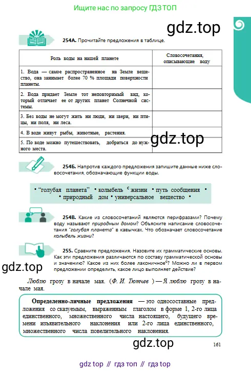Русский язык, 8 класс Учебник, авторы: Сабитова Зинаида Какбаевна, Скляренко Ксения Сергеевна, издательство Мектеп, Алматы, 2018, страница 161