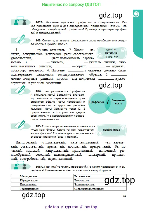 Русский язык, 8 класс Учебник, авторы: Сабитова Зинаида Какбаевна, Скляренко Ксения Сергеевна, издательство Мектеп, Алматы, 2018, страница 69
