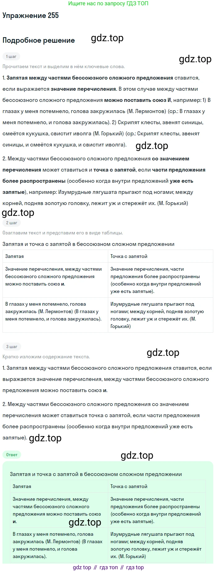 ГДЗ Русский язык, 9 класс Учебник, авторы: Бархударов Степан Григорьевич, Крючков Сергей Ефимович, Максимов Леонард Юрьевич, Чешко Лев Антонович, Николина Наталия Анатольевна, Мишина Клара Ивановна, Текучева Ирина Викторовна, Курцева Зоя Ивановна, Комиссарова Людмила Юрьевна, издательство Просвещение, Москва, 2023, салатового цвета, страница 130, номер 255, Решение 2019-2022