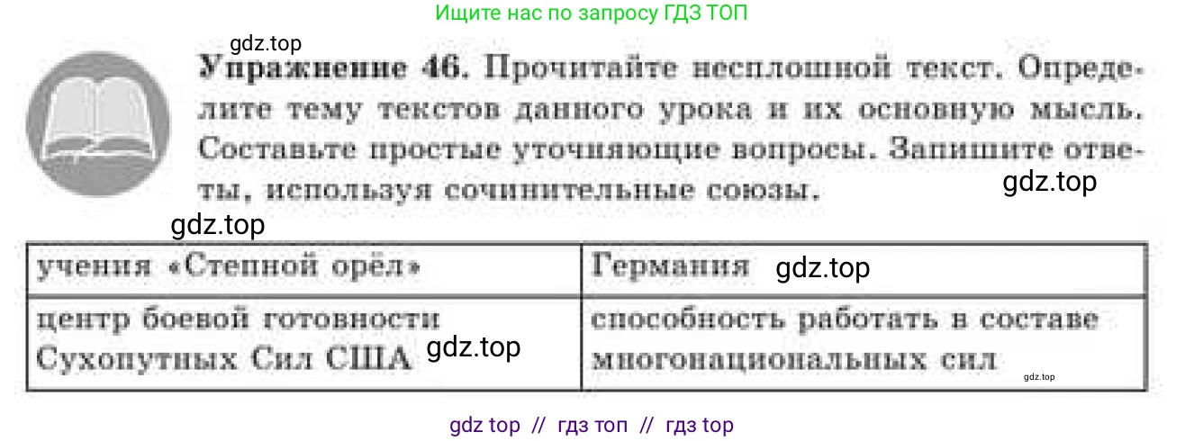 Русский язык, 9 класс Учебник, авторы: Кульгильдинова Тулебике Алимжановна, Кажигалиева Гульмира Абзалхановна, Багдашкина Ирина Васильевна, издательство Атамұра, Алматы, 2019, жёлтого цвета, страница 29, номер 46, Условие