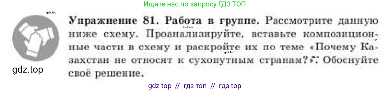 Русский язык, 9 класс Учебник, авторы: Кульгильдинова Тулебике Алимжановна, Кажигалиева Гульмира Абзалхановна, Багдашкина Ирина Васильевна, издательство Атамұра, Алматы, 2019, жёлтого цвета, страница 49, номер 81, Условие