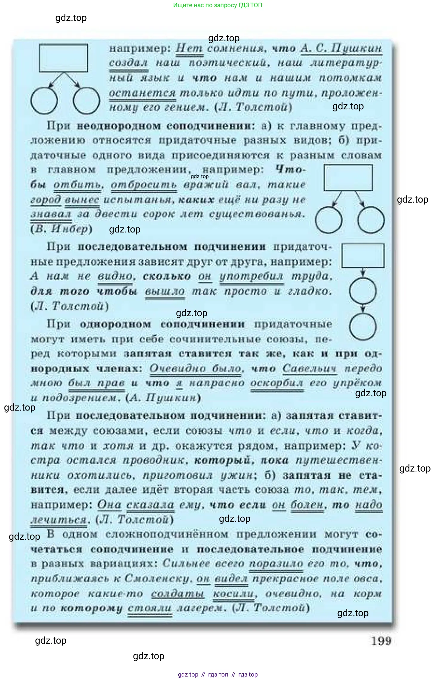 Русский язык, 9 класс Учебник, авторы: Кульгильдинова Тулебике Алимжановна, Кажигалиева Гульмира Абзалхановна, Багдашкина Ирина Васильевна, издательство Атамұра, Алматы, 2019, жёлтого цвета, страница 199