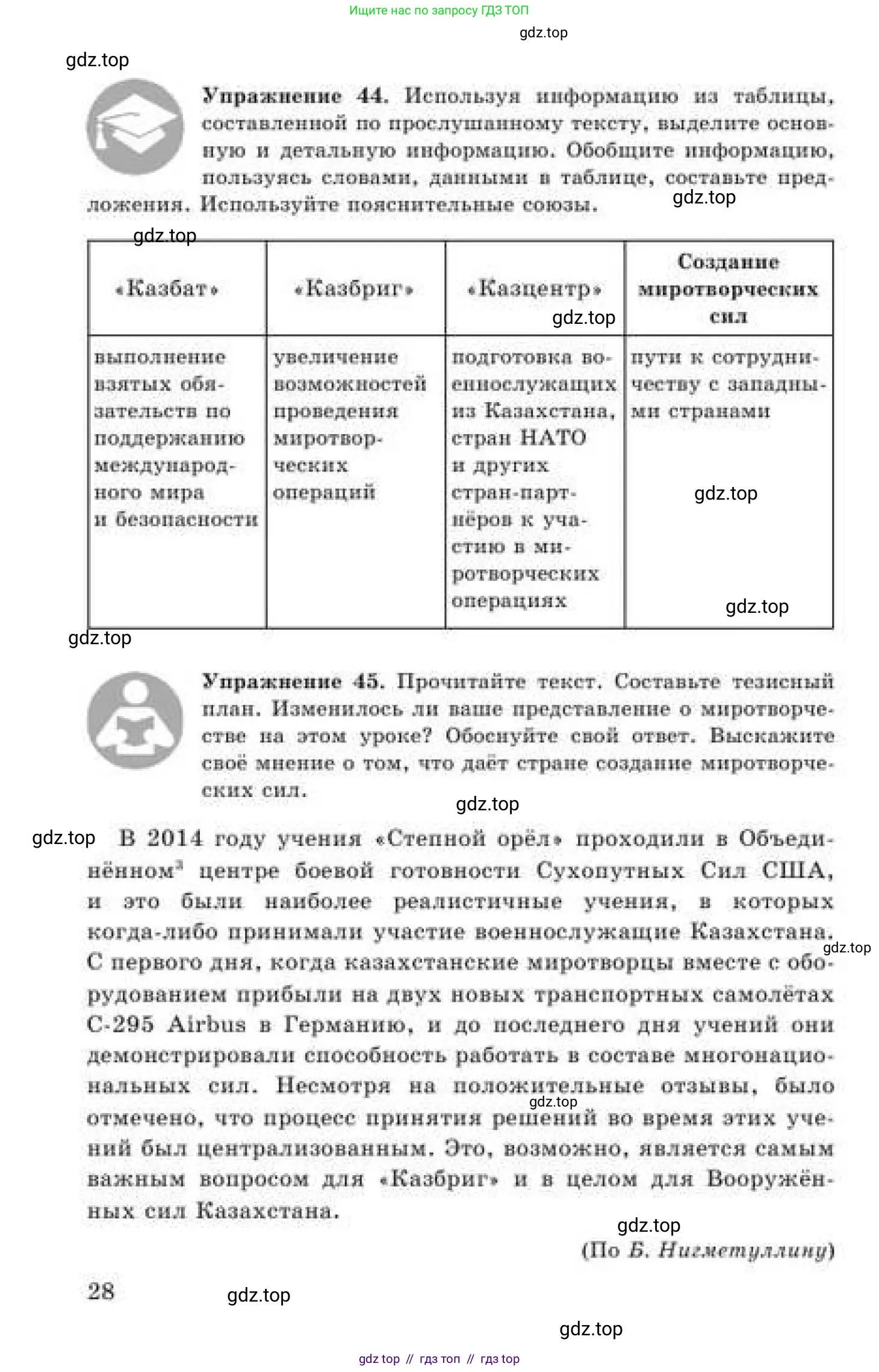 Русский язык, 9 класс Учебник, авторы: Кульгильдинова Тулебике Алимжановна, Кажигалиева Гульмира Абзалхановна, Багдашкина Ирина Васильевна, издательство Атамұра, Алматы, 2019, жёлтого цвета, страница 28