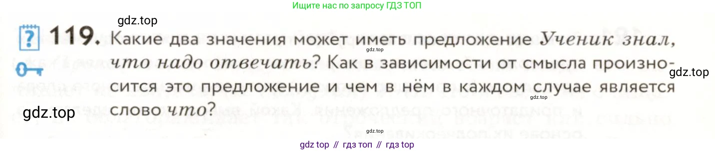 ГДЗ Русский язык, 9 класс Учебник, авторы: Пичугов Юрий Степанович, Еремеева Ангелина Павловна, Купалова Александра Юльевна, Лидман-Орлова Галина Кузьминична, Молодцова Светлана Николаевна, Пахнова Т М, Пименова Светлана Николаевна, Талалаева Л Ф, Фоминых Б И, издательство Просвещение, Москва, 2021, белого цвета, страница 99, номер 119, Условие