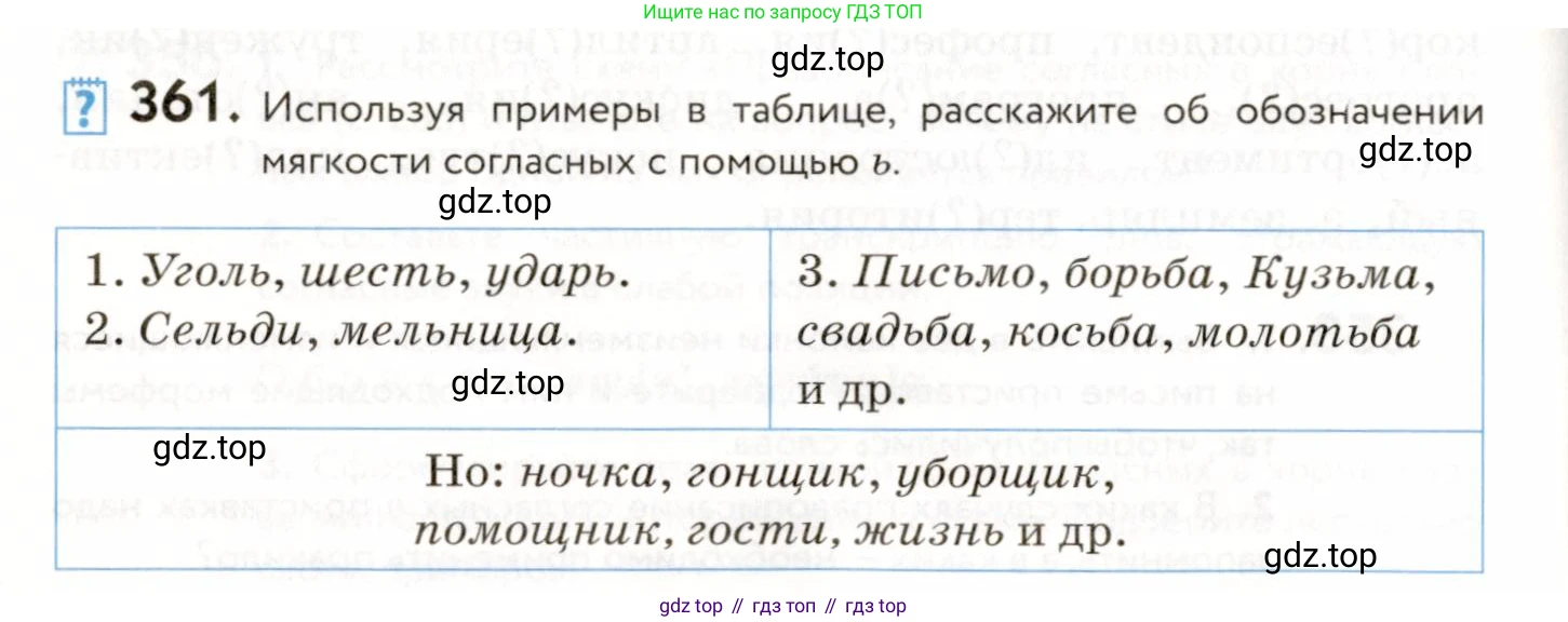 ГДЗ Русский язык, 9 класс Учебник, авторы: Пичугов Юрий Степанович, Еремеева Ангелина Павловна, Купалова Александра Юльевна, Лидман-Орлова Галина Кузьминична, Молодцова Светлана Николаевна, Пахнова Т М, Пименова Светлана Николаевна, Талалаева Л Ф, Фоминых Б И, издательство Просвещение, Москва, 2021, белого цвета, страница 236, номер 361, Условие
