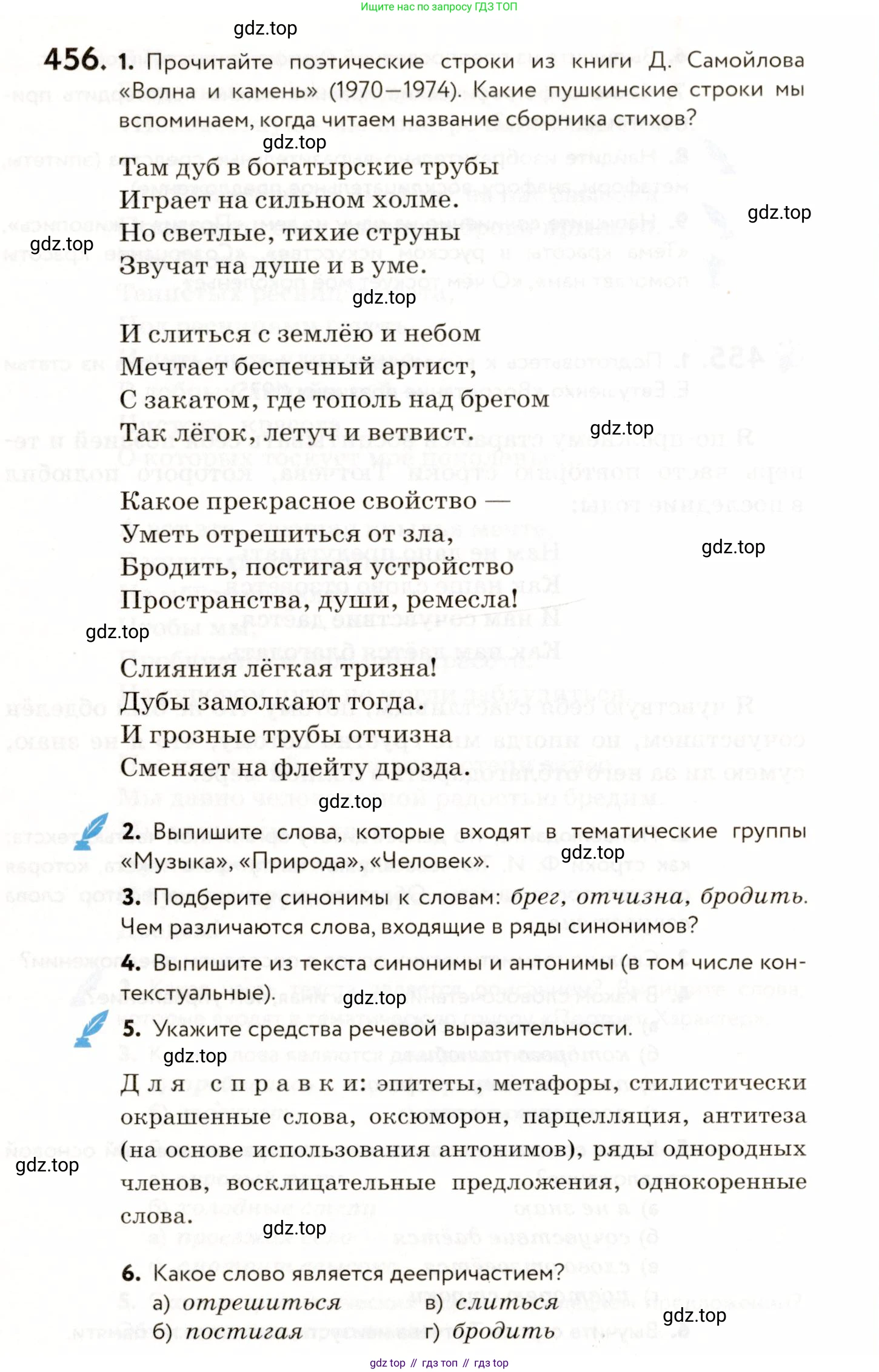 ГДЗ Русский язык, 9 класс Учебник, авторы: Пичугов Юрий Степанович, Еремеева Ангелина Павловна, Купалова Александра Юльевна, Лидман-Орлова Галина Кузьминична, Молодцова Светлана Николаевна, Пахнова Т М, Пименова Светлана Николаевна, Талалаева Л Ф, Фоминых Б И, издательство Просвещение, Москва, 2021, белого цвета, страница 310, номер 456, Условие