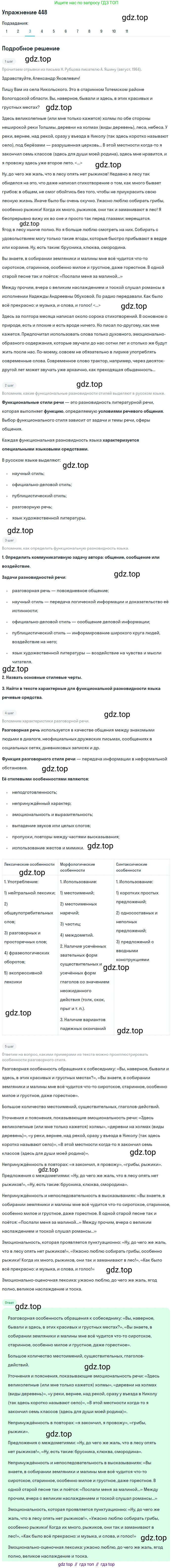 ГДЗ Русский язык, 9 класс Учебник, авторы: Пичугов Юрий Степанович, Еремеева Ангелина Павловна, Купалова Александра Юльевна, Лидман-Орлова Галина Кузьминична, Молодцова Светлана Николаевна, Пахнова Т М, Пименова Светлана Николаевна, Талалаева Л Ф, Фоминых Б И, издательство Просвещение, Москва, 2021, белого цвета, страница 298, номер 448, Решение 2 (продолжение 3)