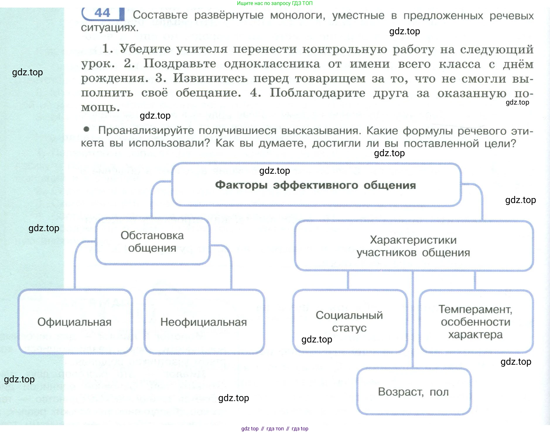ГДЗ Русский язык, 9 класс Учебник, авторы: Рыбченкова Лидия Макаровна, Александрова Ольга Макаровна, Загоровская Ольга Владимировна, Нарушевич Андрей Георгиевич, Григорьев Андрей Владимирович, издательство Просвещение, Москва, 2019, красного цвета, страница 28, номер 44, Условие
