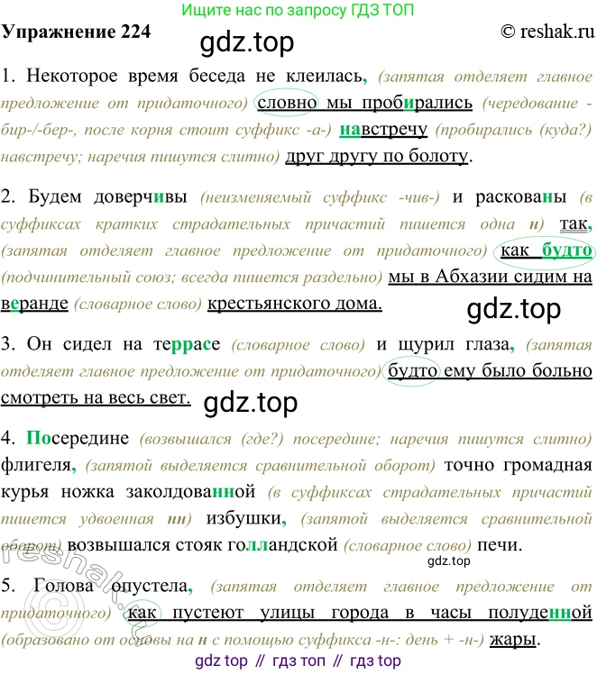 ГДЗ Русский язык, 9 класс Учебник, авторы: Рыбченкова Лидия Макаровна, Александрова Ольга Макаровна, Загоровская Ольга Владимировна, Нарушевич Андрей Георгиевич, Григорьев Андрей Владимирович, издательство Просвещение, Москва, 2019, красного цвета, страница 125, номер 224, Решение 1
