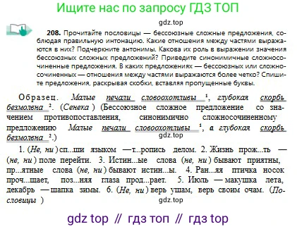 Русский язык, 9 класс Учебник, авторы: Сабитова Зинаида Какбаевна, Бейсембаев Амангельды Ракишевич, издательство Мектеп, Алматы, 2019, страница 132, номер 208, Условие