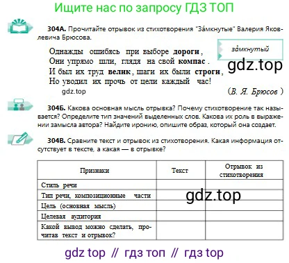 Русский язык, 9 класс Учебник, авторы: Сабитова Зинаида Какбаевна, Бейсембаев Амангельды Ракишевич, издательство Мектеп, Алматы, 2019, страница 194, номер 304, Условие
