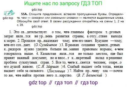 Русский язык, 9 класс Учебник, авторы: Сабитова Зинаида Какбаевна, Бейсембаев Амангельды Ракишевич, издательство Мектеп, Алматы, 2019, страница 38, номер 55, Условие