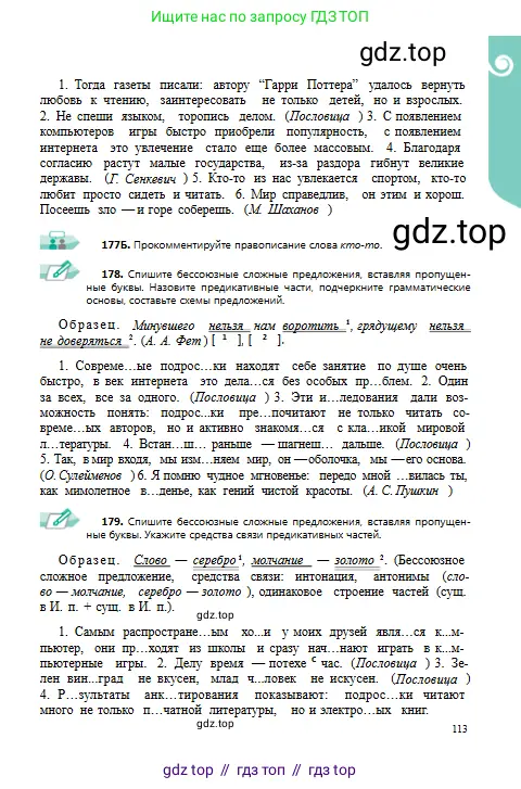 Русский язык, 9 класс Учебник, авторы: Сабитова Зинаида Какбаевна, Бейсембаев Амангельды Ракишевич, издательство Мектеп, Алматы, 2019, страница 113