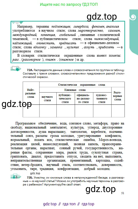 Русский язык, 9 класс Учебник, авторы: Сабитова Зинаида Какбаевна, Бейсембаев Амангельды Ракишевич, издательство Мектеп, Алматы, 2019, страница 51