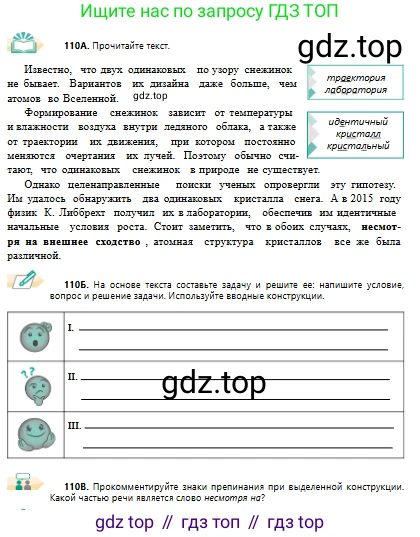 Русский язык, 10 класс Учебник, авторы: Сабитова Зинаида Какбаевна, Алтынбекова Ольга Баймухановна, издательство Мектеп, Алматы, 2019, страница 70, номер 110, Условие