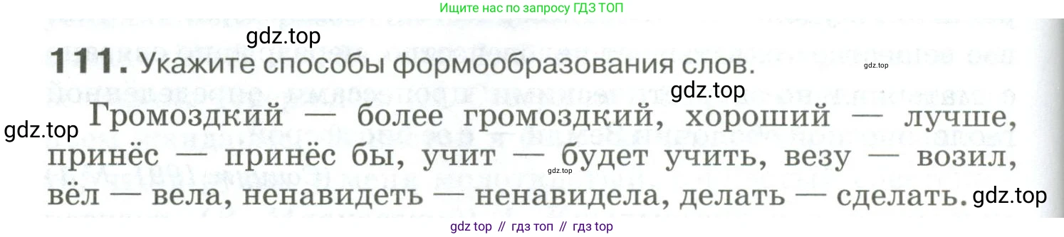 Русский язык, 10-11 класс Учебник, авторы: Гольцова Нина Григорьевна, Шамшин Игорь Викторович, Мищерина Марина Алексеевна, издательство Русское слово, Москва, 2022, белого цвета, Часть 1, страница 106, номер 111, Условие