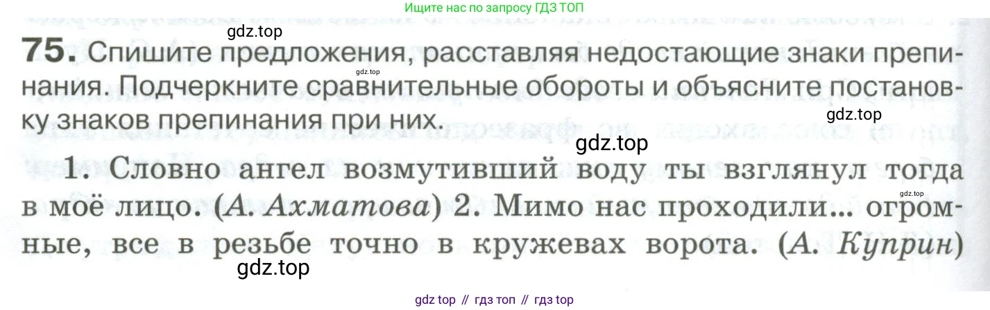 Русский язык, 10-11 класс Учебник, авторы: Гольцова Нина Григорьевна, Шамшин Игорь Викторович, Мищерина Марина Алексеевна, издательство Русское слово, Москва, 2022, белого цвета, Часть 2, страница 100, номер 75, Условие