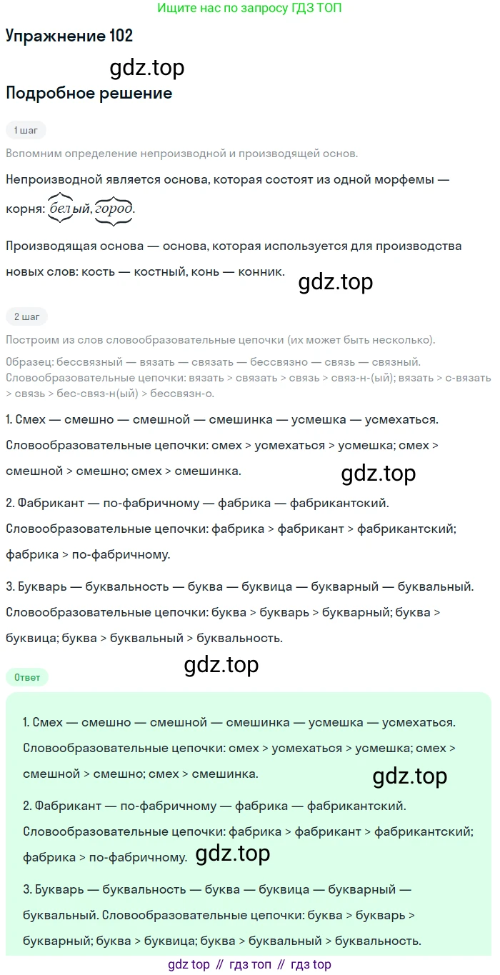 Русский язык, 10-11 класс Учебник, авторы: Гольцова Нина Григорьевна, Шамшин Игорь Викторович, Мищерина Марина Алексеевна, издательство Русское слово, Москва, 2022, белого цвета, Часть 1, страница 101, номер 102, Решение 2
